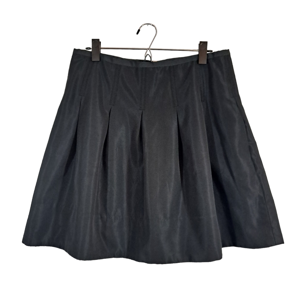 Gap Inverted True Black Pleated A-Line Skirt Women Size 8